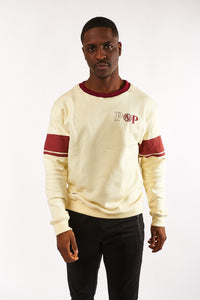 OFF-WHITE/MAROON NORYAA CREWNECK